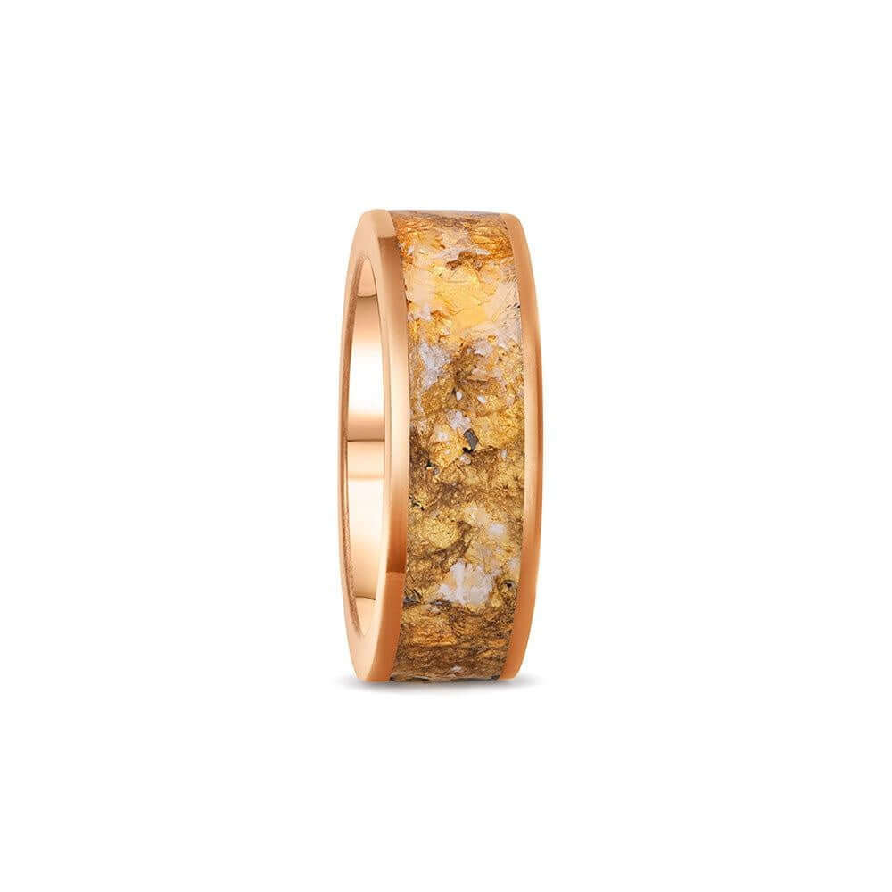 EHD - MIGHTY SUN Rose Gold Ring | 24K Gold Fill Selenite Shungite Neodymium Magnet-the-taste.com